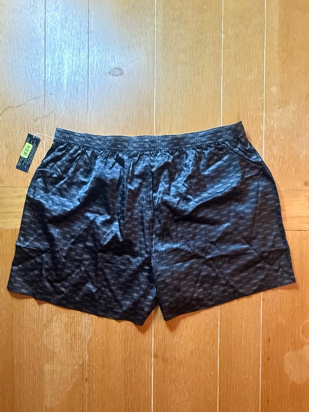 Men’s Murano Black Elastic Waist Silk Blend Boxer Shorts Big Man 1X